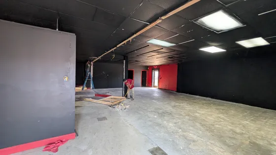Unfinished theater space